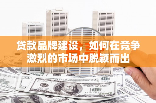 安乐贷款品牌建设，如何在竞争激烈的市场中脱颖而出