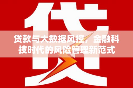 裕华贷款与大数据风控，金融科技时代的风险管理新范式