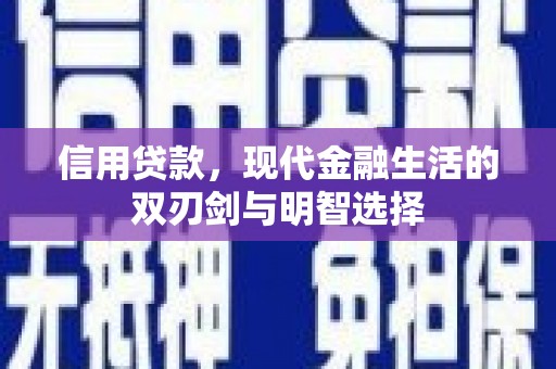 浔阳信用贷款，现代金融生活的双刃剑与明智选择