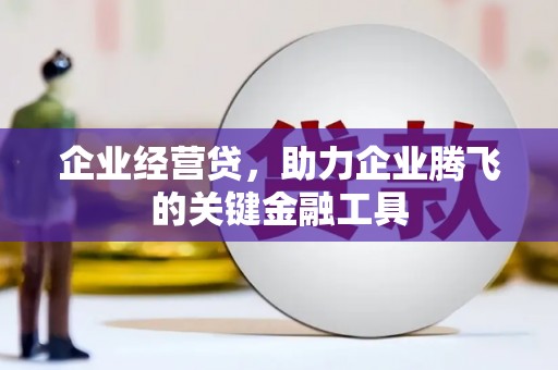 洪江企业经营贷，助力企业腾飞的关键金融工具