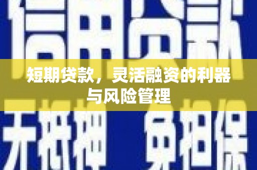 永新短期贷款，灵活融资的利器与风险管理