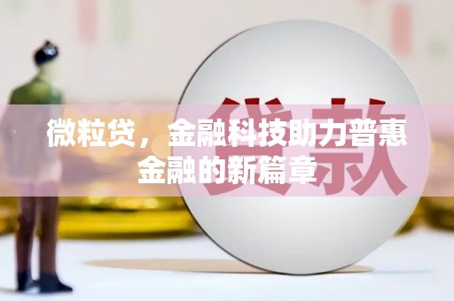 自流井微粒贷，金融科技助力普惠金融的新篇章