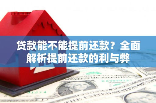 土默特左旗贷款能不能提前还款？全面解析提前还款的利与弊