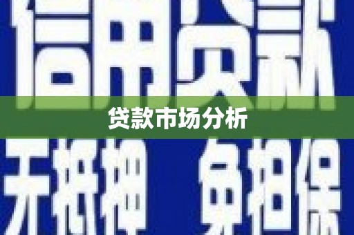 嵊泗贷款市场分析