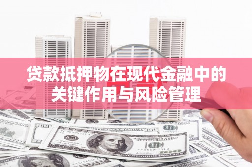 仁怀贷款抵押物在现代金融中的关键作用与风险管理