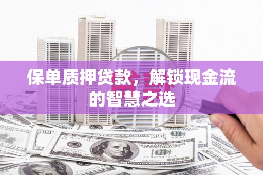 应城保单质押贷款，解锁现金流的智慧之选