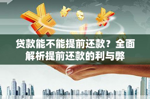 宝兴贷款能不能提前还款？全面解析提前还款的利与弊