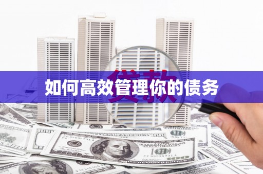 金坛如何高效管理你的债务